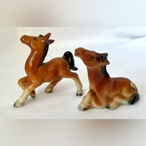 Vintage Relco Japan Horse and Pony Salt and Pepper Shaker Washington DC Souvenir